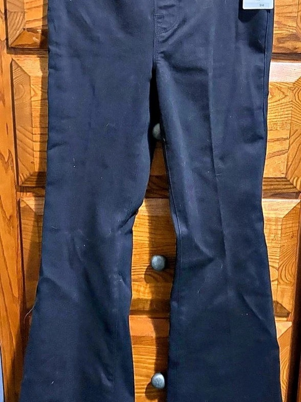 Good American Good Legs Pull-On Flare Jeans Black Small